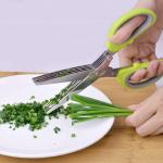 KHODAL ENTERPRISE Shredding Scissors, Stainless Steel Kitchen, Shredder Scissor, Utility Kitchen Cutting Shear with 5 Layer Blade Safety for Cutting Green Onion, Cilantro, Herbs, Spices, Vegetable&Paper (PACK OF 1)