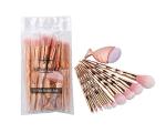 MISS DOLL BEAUTY Professional Unicorn Shiny 11 Pcs Rose Gold Makeup Brush Set