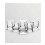 Floriya Whiskey Glasses Set of 6 pcs-300 ml Bar Glass for Drinking Bourbon,Whisky, Scotch, Cocktails