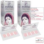 PERPAA Kumkum Red Round Bindi Book for Ladies Forehead Pack of 2-15 Flaps Each Box (Stick On) (11, Diameter 1.5mm)
