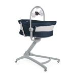 Chicco Blue Baby Hug 4 In 1, Crib, Recliner, Highchair and Table Chair with Easy Height Adjustment (0 month+ )