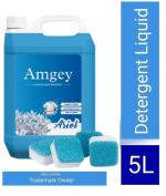 Amgey Ariel Matic Top Load Detergent Washing Powder & Matic Liquid Detergent, Front Load Ariel Matic Front Load Liquid Detergent washing Machine and Bucket wash 5Ltr pack (Pack of 1)