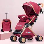 Little Olive BabyJoy 3-Wheel Stroller for Kids - Lightweight, Easy to Handle, Suitable for Toddlers and Young Children (3, Maroon)