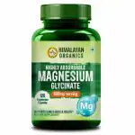 Himalayan Organics Highly Absorbable Magnesium Glycinate | Bones & Muscle Health -120 Vege Capsules