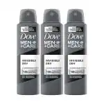 Dove Men Care Invisible Dry Spray Antiperspirant Deodorant, 150 Ml (Pack Of 3)