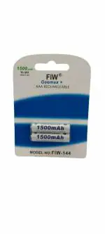 KP Original battery-FIW AAA 1.2v 1500 mAh High Capacity Ni-MH Rechargeable Small Pencil Cell for Remote Toys Mouse Pack of 2