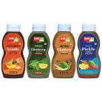 Add me Chutney Combo Pack of Four, Pudina dhania Chutney 210g, meethi khatti sonth 240g, Methi Mango Dana achar 210g, Mix Pickle chatni 210g, Travel Pack