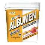 MasterDreamBodies MDB 100% Albumen | 24g Protein with 2g BCAA | Flavoured Ultra Egg White Protein Fortified with Colostrum (Strawberry, 2kg)