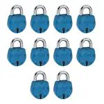 Link Colored Padlocks No. 21| 42mm 10Pcs Set| Steel Body| Brass Lever| 2 Keys for Each Padlock| 1 yr Warranty