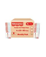 Fisher-Price Premium Care Diaper Pants, Diaper Pants, Super Absorption with wetness Indicator, AloeVera & Neem Extract (XL)