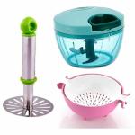 ODD M EVEN Chopper, Masher, Strainer Kitchen Tool Set