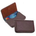 OFIXO Premium Metal (Brown Soft) Stylish Executive Credit/Debit/ATM/ID/Visiting Super Sleek, Sturdy || 6 Card Holder 9.5cm X 6.7cm X 1.3cm|| for Men's & Women's