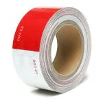 Reflective Safety Tape DOT-C2 Reflector Tape 2inch x 32feet Red/White Reflective Tape for Trailers Cars Trucks High Visibility Tape
