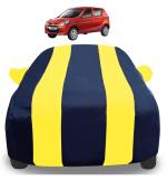 Mockhe Car Cover Compatible with Maruti Suzuki Alto 800 Old with Mirror Pockets, Triple Stitched, Water Resistant Car Body Cover, Navy, Yellow