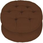 Moms Moon Brown Chair Cushion (40.6 x 40.6 cm) Pack of 2 Round Chair Cushion