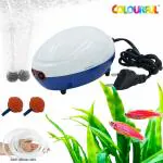COLOURFUL - Dual Outlet Aquarium Air Pump, Fish Tank Aerator with Accessories, Quiet Oxygen Pump for Large Size Tank | Suitable to 100L to 300L | RS-503 (Set of 1, Combo - 1)