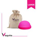 Vaquita Reusable Menstrual Cup Disc for Women-Large with Pouch | Ultra Soft, Odor and Rash Free | 100% Medical Grade Silicone | Up to 8-hour Protection | Non-Toxic & Phthalate Free| 099 Large(1 Unit)