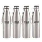 Nirlon Ooze Stainless Steel Water Bottle 1000 ml (Set of 4)