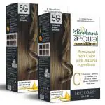 Aequo Organic Dermatologist Recommended Permanent Cream Hair Color Kit 5G Golden Light Brown 160ml (pack of 2)