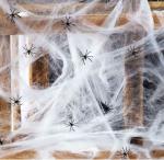 My Party Suppliers Spider Webs Halloween Decorations with 2 Fake Spiders