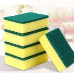 CLEANADO Sponge Scrub Pad for Utensils Cleaning in Kitchen Long Lasting Stain Removal Scrubber for Dish wash Liquid - Pack of 6
