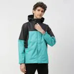 ZEEL Raingear Stylish Rain Jacket for Men Waterproof for Bike Riders with Adjustable Hood along with inner pockets,Waterproof Rainwear with Lightweight Polyester Jacket, ZRR011 Black XXL