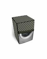The Furnishing Tree Washing Machine Cover Check Coffee Compatible for Samsung 7 Kg Fully-Automatic Front Loading WW70J42E0BX