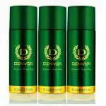 Denver Hamilton Deodorant body spray for men pack of 3
