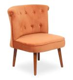 CRAFT PARADISE Milano Slipper Chair In Tangerine Colour by Craft Paradise