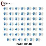 Robustt Cotton hand gloves coated with PVC dots for industrial work ( Unisex, Pack of 48- single sided)