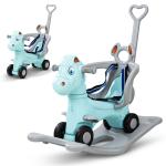 Baybee 3 in 1 Baby Horse Rider Kids Ride On Car for Kids, Push Ride on Toy with Rocker, Push Handle, Rotating Head & Safety Belt | Baby Car Rocking Horse | Kids Car for Toddlers 1 to 3 Year Boy Girl