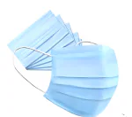 Mycure 3 Ply Non-Woven Disposable Blue Surgical Face Mask (Pack of 50pcs) with Adjustable Nose Clip