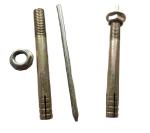 Q1 Beads 4 Pack Metal 10 mm Pin Type Anchor Fastener Nut Bolt for wall & Multipurpose(4 Inches LxW 100 mm x 10 mm)