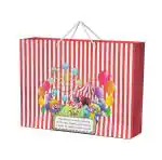 PPJ -CARNIVAL THEME BIRTHDAY PARTY (10 Pcs.) PAPER CARRY BAG, 16 Inch X 12 Inch X 4 Inch RETURN GIFT/HAPPY BIRTHDAY/RETURN GIFTS/GIFTS/GIFT BAGS/GIFT COVERS (Pack of 10)
