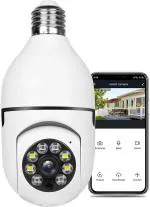 RFV1 Wi-Fi Camera CCTV camera 1080p Wireless PTZ Light camera V380 Pro App | Indoor 360 Degree Smart Home Security Camera Light Vision 24x7 Continuous Recording with Motion Sensor LED Lights