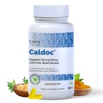 Curae Health Caldoc - Plant Calcium, Vitamin D3, Magnesium, K2 For Bone Strength - 60 Vegan Tablets