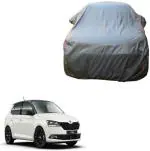 Love Me Grey Skoda Fabia Car Body Cover with Mirror Pockets