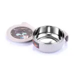 Wiaa Baby Feeding Bowl | Air Tight Leak Proof Inner Stainless Steel Multipurpose Toddler Bowl with Steel Feeding Spoon (380ML, Grey)