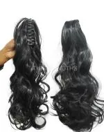 Thicklengths wavy claw fake ponytail hair extension with clip or clutcher for girls & women