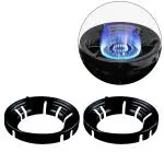 ZURU BUNCH Home Gas Stove Fire & Windproof Energy Saving Stand, Gas Saver Jali Windproof Gas stand Energy saving Stand for Gas Chula stand Stove Protector (Black, 2 Piece)