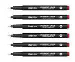 Aristo 0.4mm Pigment Liner 6 Pens, Waterproof Quick Drying Lightfast Pigmented Black Ink Pen Ideal for Technical Drawing Sketching Illustrations Outline Mandala Creative Drawing Pen