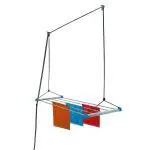 Flawless Silver Stainless Steel Cloth Stands for Drying with 5 Pipe