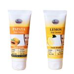 AMORINA HERBAL Lemon and Papaya Deep Cleanse Combo Face Wash for Men and Women