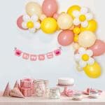 SpecialYou.in Half Birthday Decoration For Baby Girl Pastel Balloons 6 Months Happy Birthday Banner Metallic Balloons Flower Balloons 56 Items
