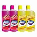 Klemax Disinfectant Surface , Floor Cleaner Liquid , Lemon & Floral - 475 ML (Pack of 4)