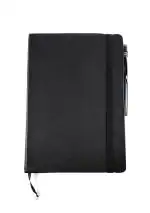 Lakeer Diary Plain 148 Pages Paper Size A5, Including Free Pen, Pen Holder Attached in Diary (Black)
