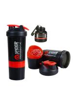 Doveaz Red Plastic Protein Shaker Bottle with Funnel 500ml