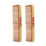 Keya Seth, Neem Wooden Comb Wide Tooth for Hair Growth for Men & Women Pack of 2