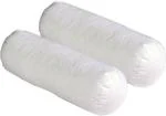 KHUKU Polyester Fibre Solid Bolster 30 x 76 cm White (Pack of 2)