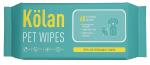 Kolan Eco-Friendly Pet Grooming Wipes, 60 Count | 100% Biodegradable Fabric & Fragrance | For Dogs, Cats, Puppies, Rabbits, and Small Pets